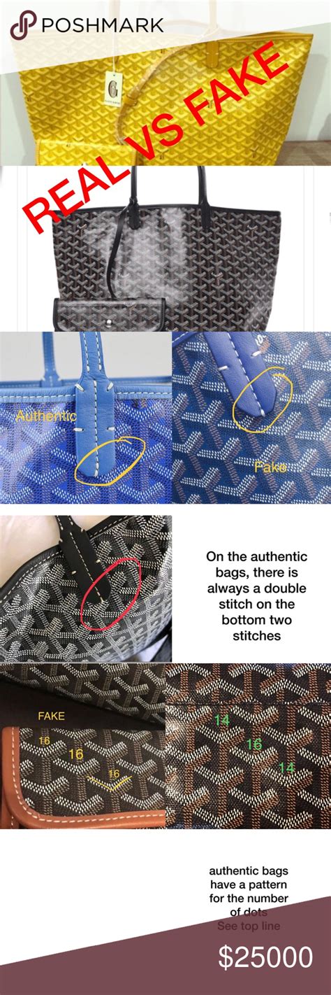 goyard fake vs real tote|genuine goyard bag.